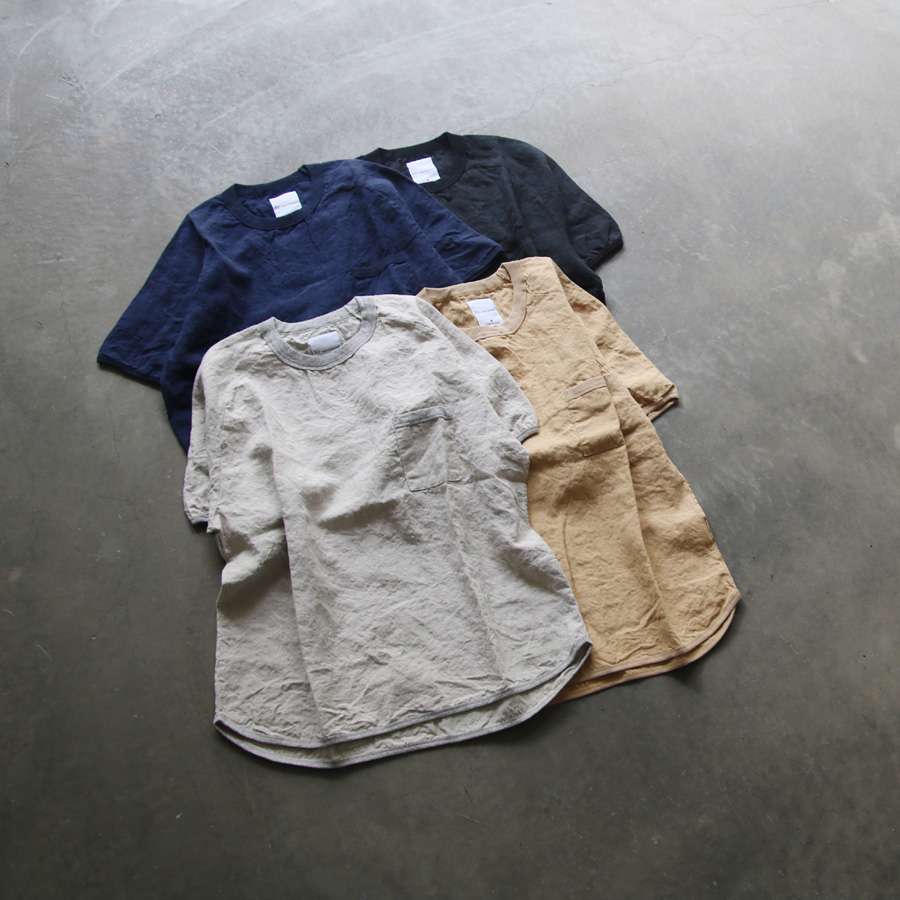 Re made in tokyo japan【French Linen T-shirt】