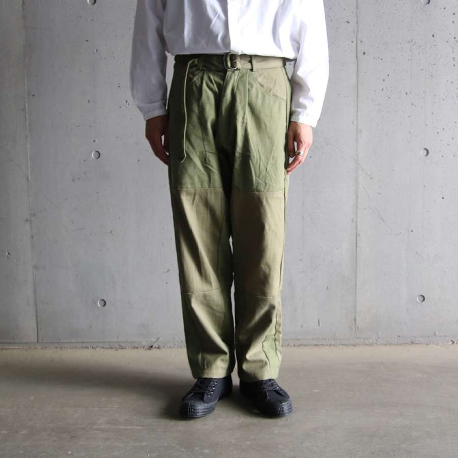 SEEALL【RECONSTRUCTED BELTED BUGGY PANTS(MILITARY)】