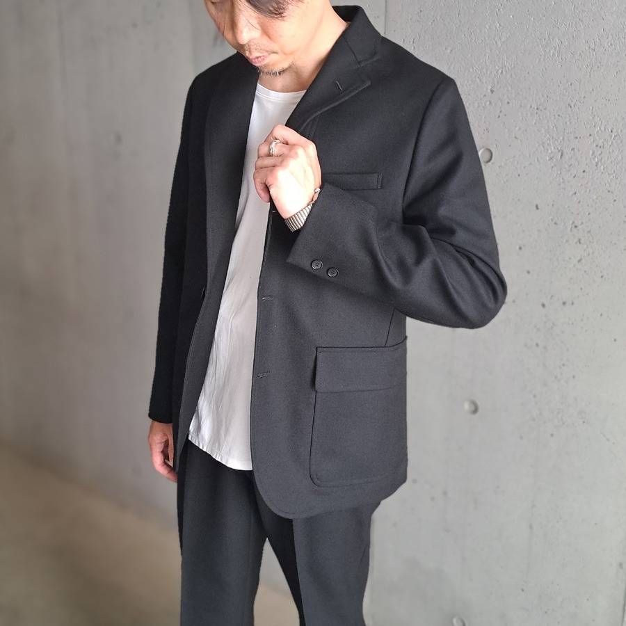  24'AW SPECIAL STYLING 1 -BARNSTORMER×ROL / [3104J] SUPER100'S SAXONY WOOL UNCONSTRUCTED JACKET (BLACK)/[1264P] SUPER100'S SAXONY WOOL MCQUEEN PANTS (BLACK)