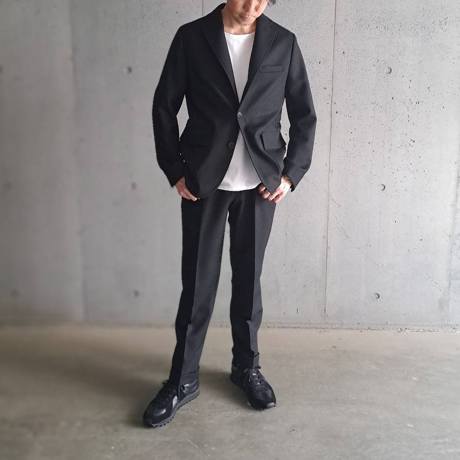  24'AW SPECIAL STYLING 1 -BARNSTORMER×ROL / [3104J] SUPER100'S SAXONY WOOL UNCONSTRUCTED JACKET (BLACK)/[1264P] SUPER100'S SAXONY WOOL MCQUEEN PANTS (BLACK)