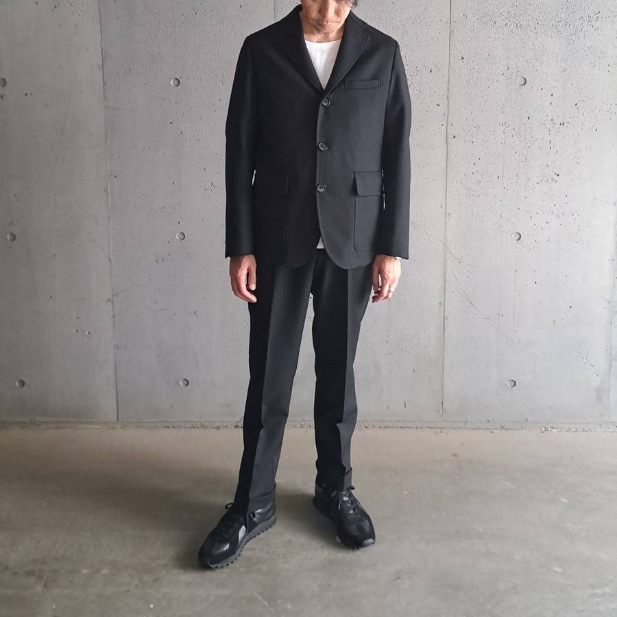  24'AW SPECIAL STYLING 1 -BARNSTORMER×ROL / [3104J] SUPER100'S SAXONY WOOL UNCONSTRUCTED JACKET (BLACK)/[1264P] SUPER100'S SAXONY WOOL MCQUEEN PANTS (BLACK)