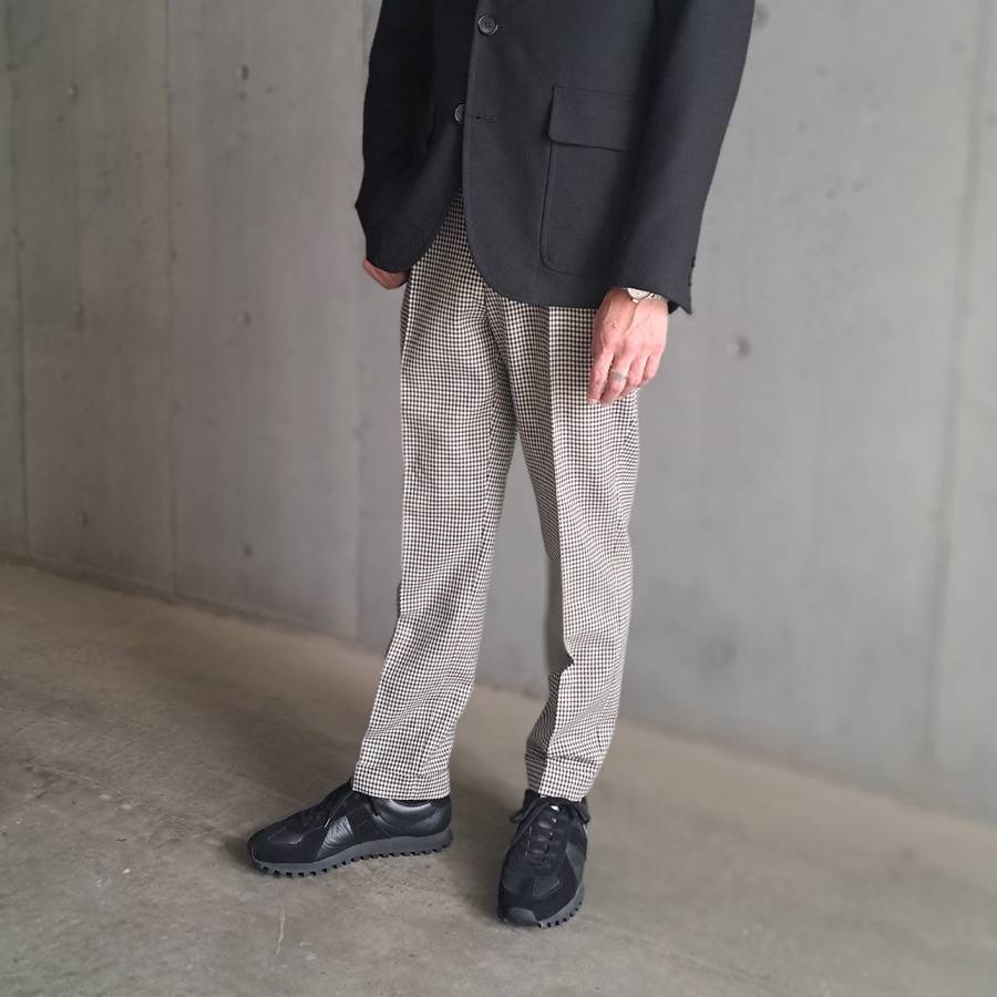  24'AW SPECIAL STYLING 2 -BARNSTORMER×ROL / [3104J] SUPER100'S SAXONY WOOL UNCONSTRUCTED JACKET (BLACK)/[1264P] SUPER100'S SAXONY WOOL MCQUEEN PANTS (HOUNDSTOOTH)