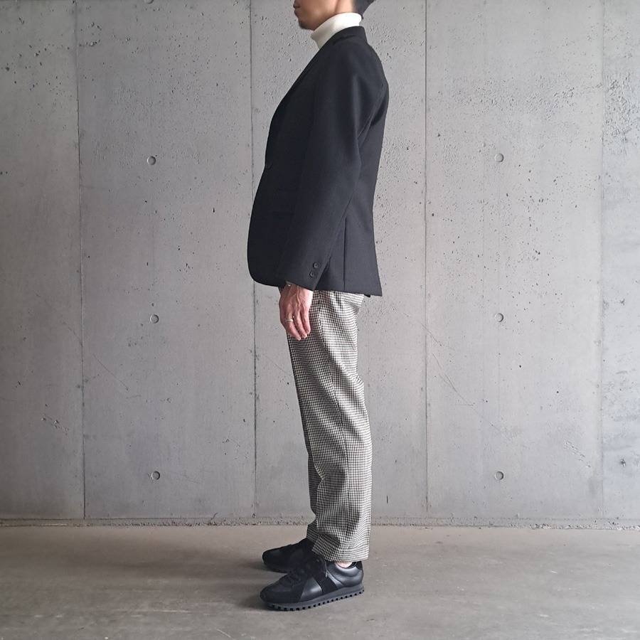  24'AW SPECIAL STYLING 2 -BARNSTORMER×ROL / [3104J] SUPER100'S SAXONY WOOL UNCONSTRUCTED JACKET (BLACK)/[1264P] SUPER100'S SAXONY WOOL MCQUEEN PANTS (HOUNDSTOOTH)