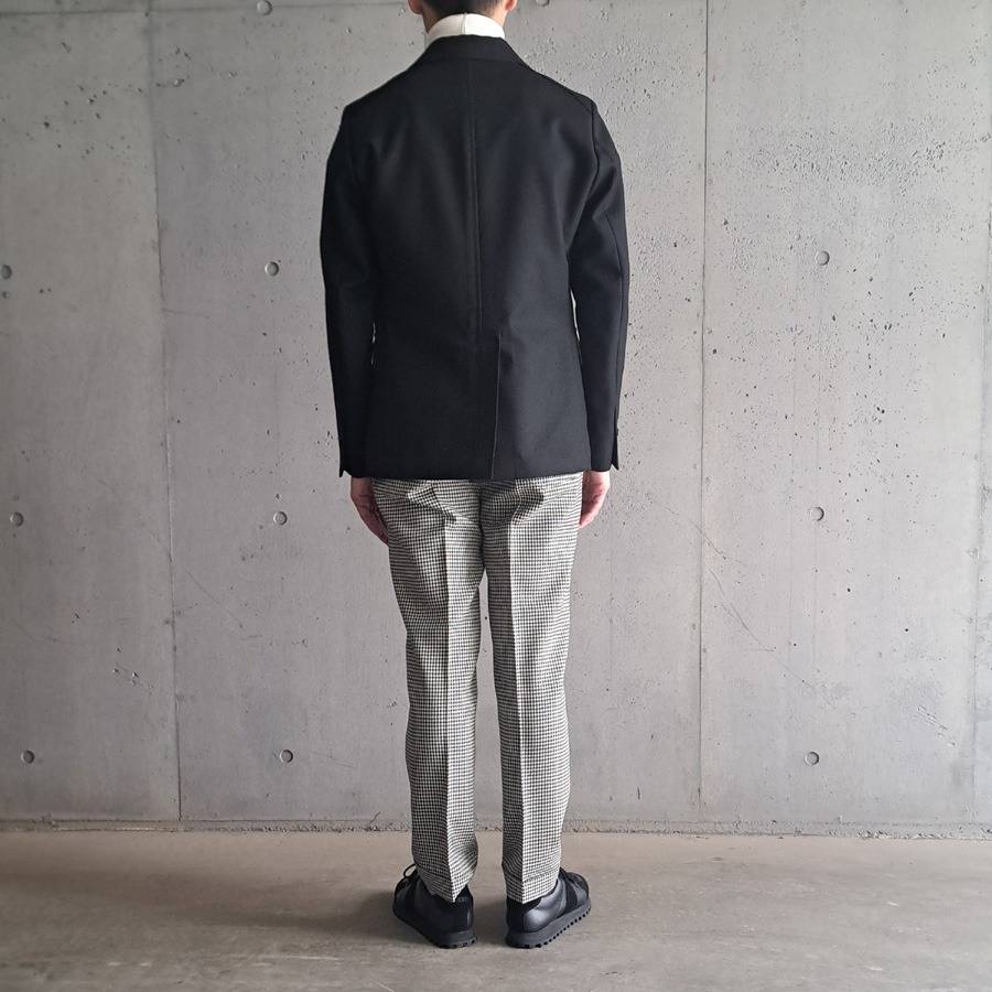  24'AW SPECIAL STYLING 2 -BARNSTORMER×ROL / [3104J] SUPER100'S SAXONY WOOL UNCONSTRUCTED JACKET (BLACK)/[1264P] SUPER100'S SAXONY WOOL MCQUEEN PANTS (HOUNDSTOOTH)