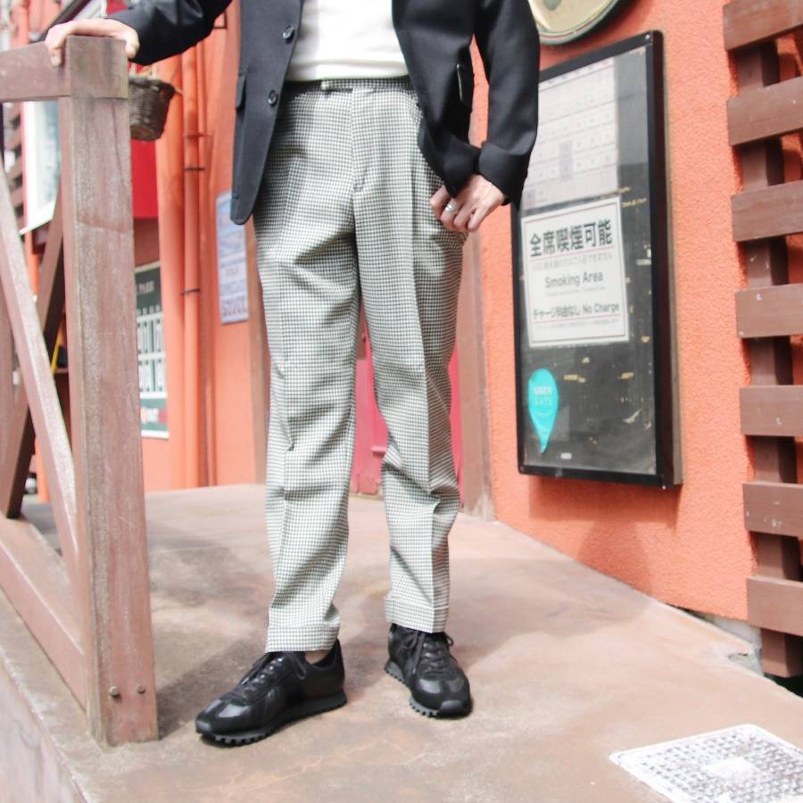  24'AW SPECIAL STYLING 2 -BARNSTORMER×ROL / [3104J] SUPER100'S SAXONY WOOL UNCONSTRUCTED JACKET (BLACK)/[1264P] SUPER100'S SAXONY WOOL MCQUEEN PANTS (HOUNDSTOOTH)