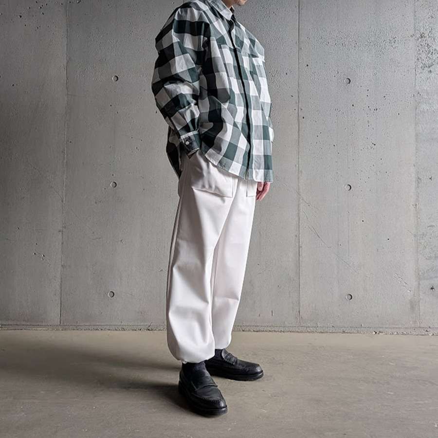 CURLY【SOLID DOUBLE-KNIT WIDE BAKER PANTS】