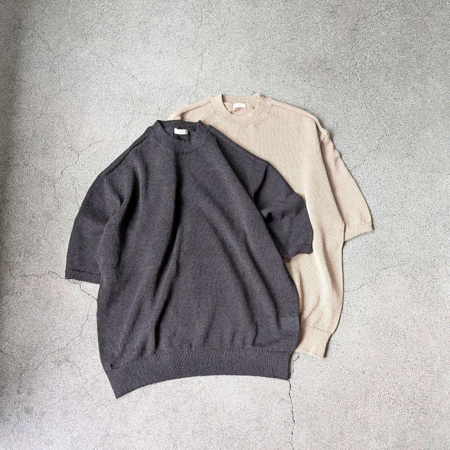 alvana【WASHI CREWNECK S/S KNIT】